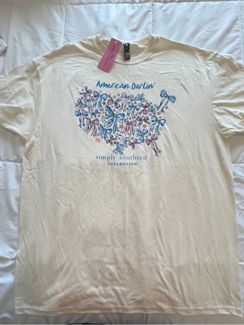 Simply Southern “American Darlin’” Cream   Size XLarge